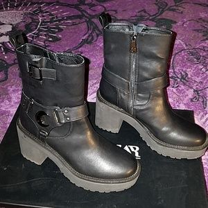Killstar Starlight Biker Boots 